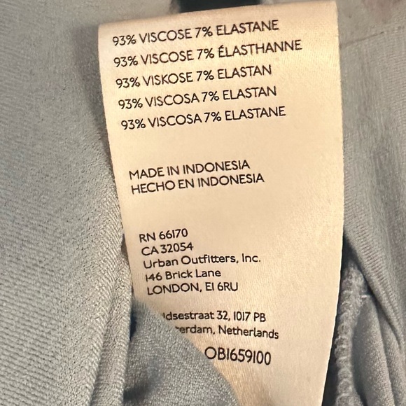 Anthropologie Baby Blue Flutter Bell Sleeve Wrap Crop Top Size Small - Picture 7 of 10